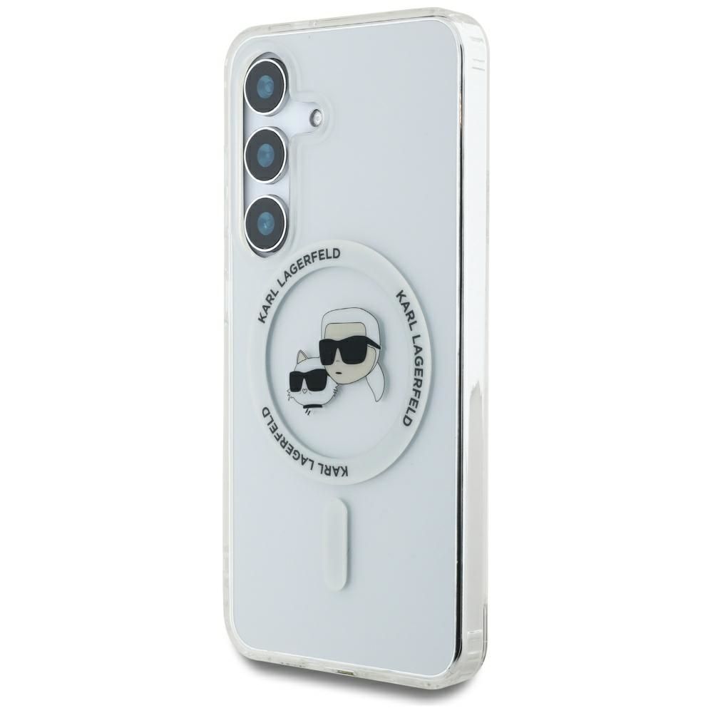 Karl Lagerfeld ümbris Magsafe KLHMS25SHLSKCH Samsung S25 (valge)