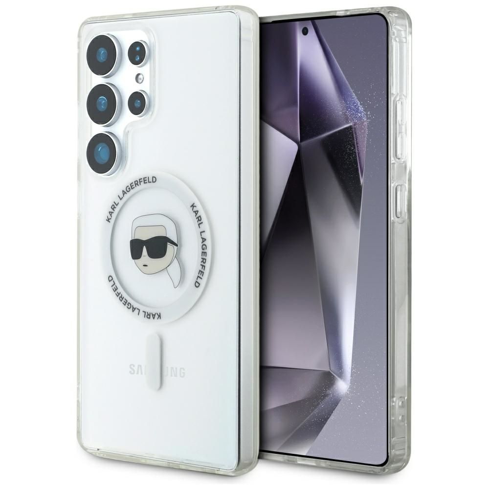 Karl Lagerfeld ümbris Magsafe KLHMS25LHLSKIH Samsung S25 Ultra (valge)
