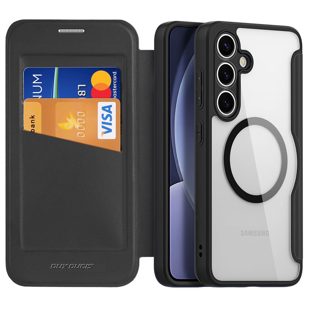 Ümbris kaanega Dux Ducis Skin X Pro Samsung S25 (must)