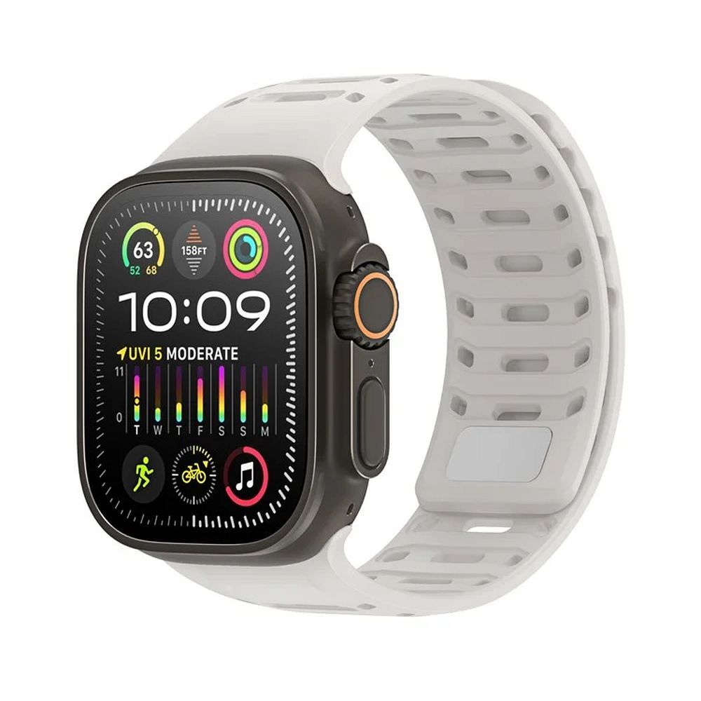 Kellarihm Dux Ducis CS Apple Watch 42/ 44/ 45/ 46/ 49mm (valge)