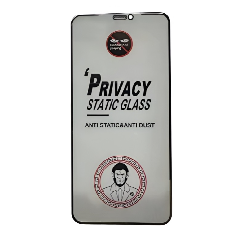 Kaitseklaas "Mr. Monkey Anti-Static Privacy" Full Glue iPhone 15 Pro (must)
