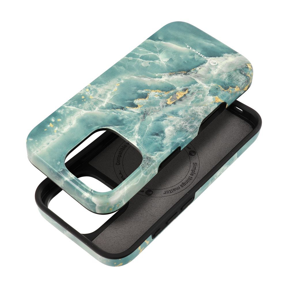 Ümbris F-Protect Mirage Magsafe iPhone 15 (roheline marmor)