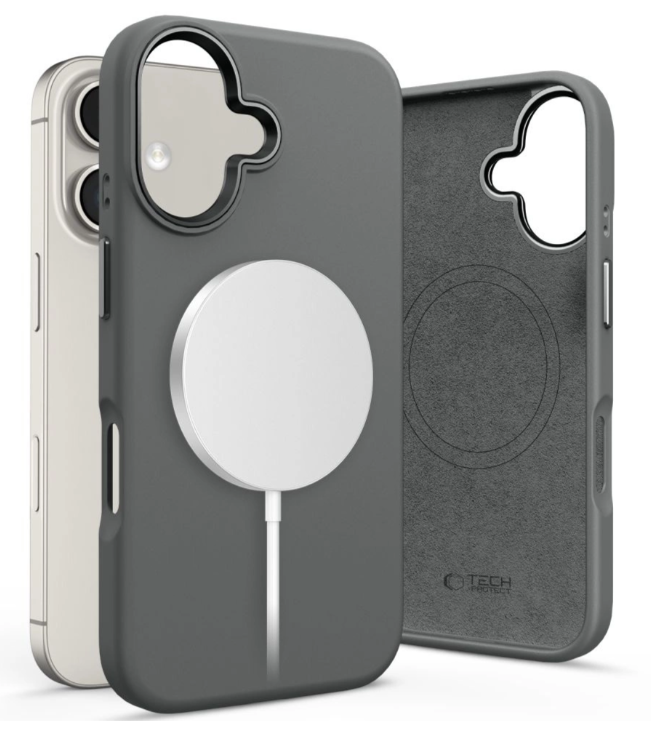Ümbris Tech-Protect Silicone PU MagSafe iPhone 16 Pro (hall)