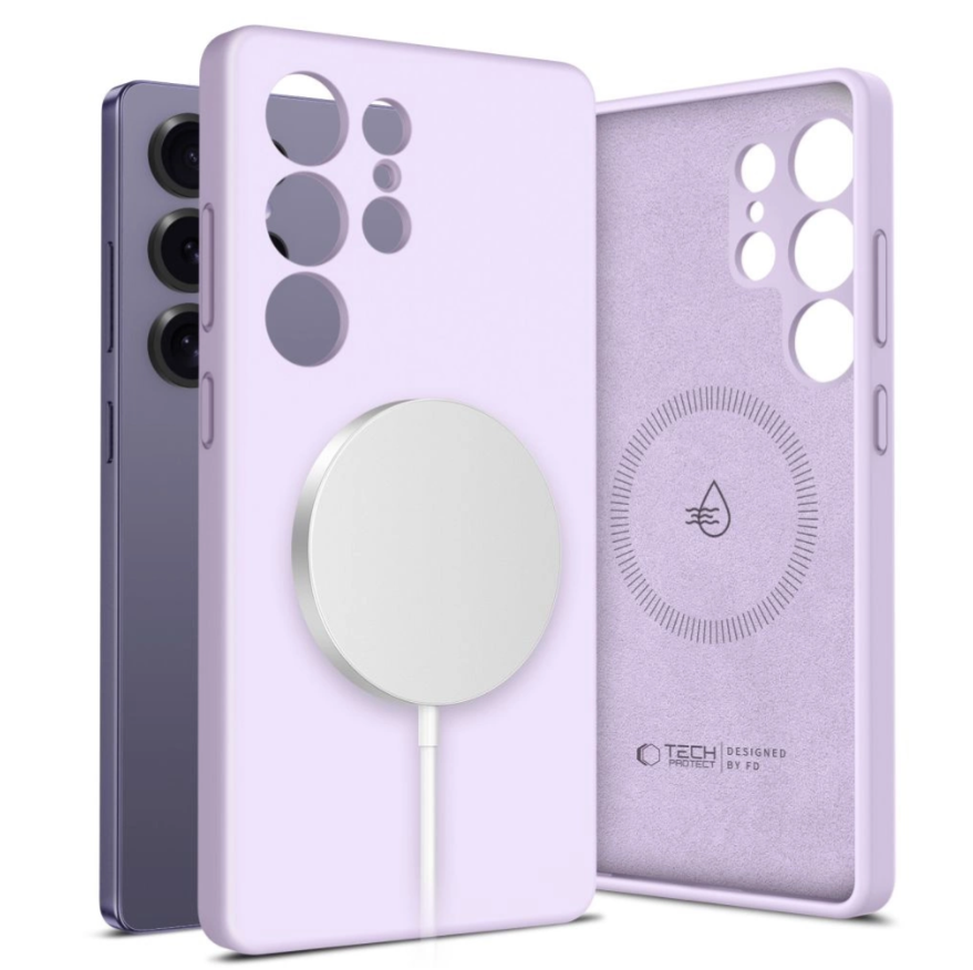 Ümbris Tech-Protect Liquid Silicone MagSafe Samsung S25 Ultra (lilla)