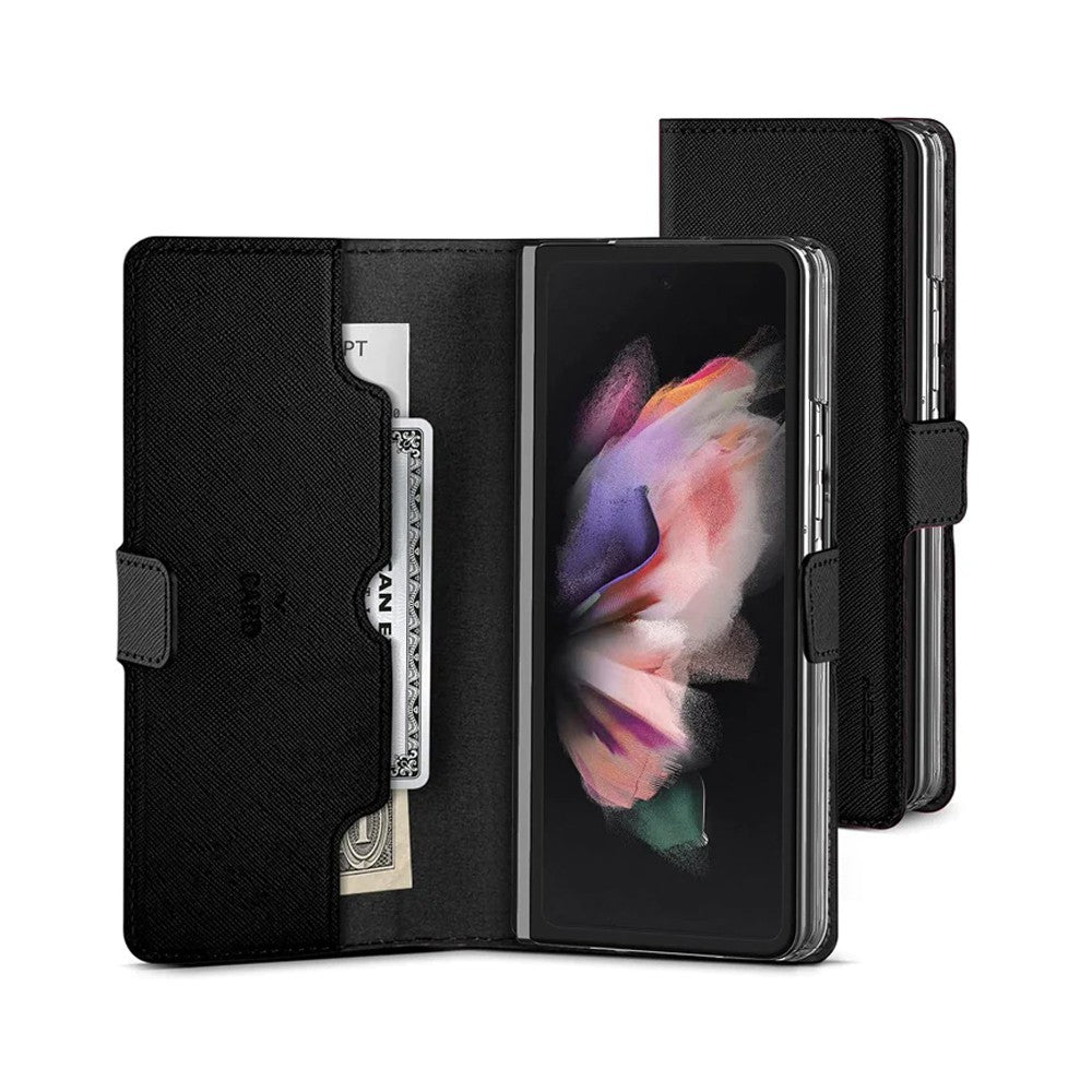 Ümbris kaanega Premium Diary Galaxy Z Fold 6 (must)