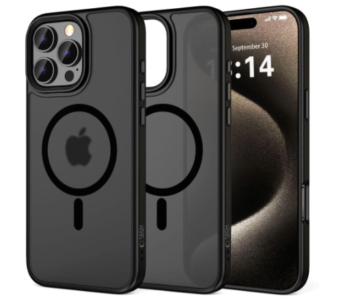 Ümbris Tech-Protect Magmat Magsafe iPhone 16 pro (läbipaistev / must)