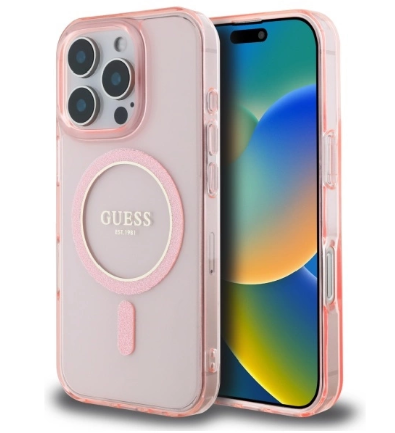 Guess MagSafe Ümbris GUHMP16XHFGEREP iPhone 16 Pro Max (roosa)