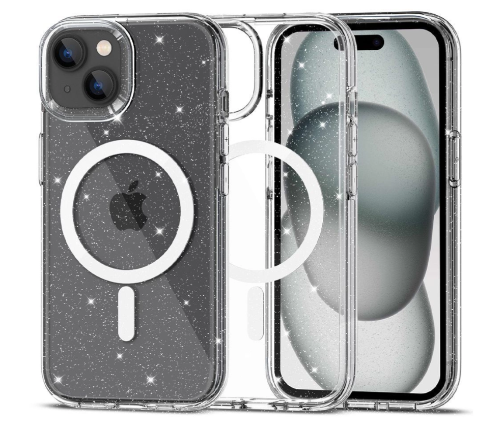 Ümbris Tech-Protect FlexAir Hybrid MagSafe iPhone 15 (läbipaistev / sädelev)