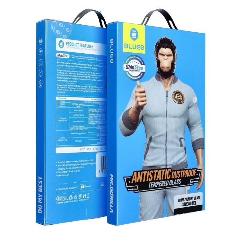 Kaitseklaas "Mr. Monkey 5D" Full Glue Strong Lite Samsung S25 Edge (must)