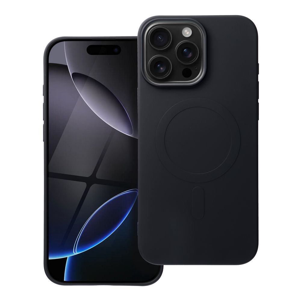 Silicone Mag ümbris iPhone 16 Pro Max (must)