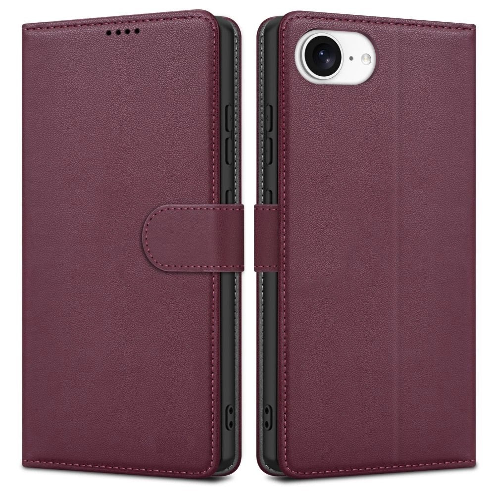 Ümbris kaanega Fancy Wallet Xiaomi Redmi 14C / Redmi A4 / Poco C75 (viinamari)