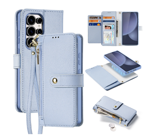 Ümbris kaanega Dux Ducis Lawa Leather Samsung Galaxy S25 Ultra (helesinine)