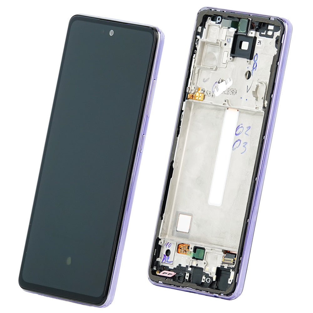 Varuosa Samsung Galaxy A52 4G/5G / A525/ A526 ekraan ja korpus lilla (service pack)
