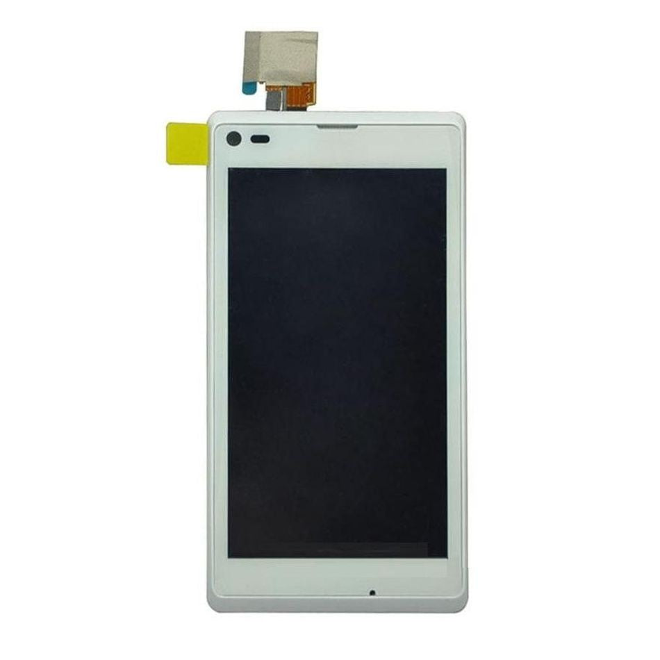 Varuosa Sony Xperia L/C2104/C2105 ekraan+puutepaneel raamiga (valge)