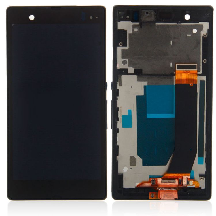 Varuosa Sony Xperia Z/L36H LCD + puutepaneel ramiga (must)