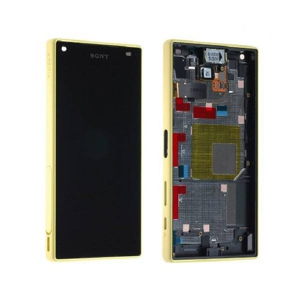 Varuosa Sony Xperia Z5 compact originaal ekraan raamiga (kollane)