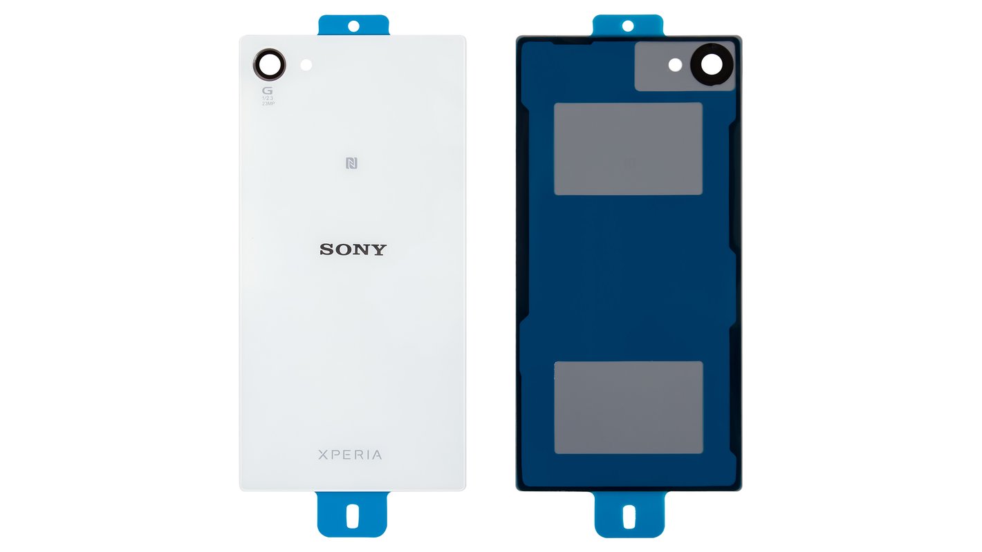 Varuosa Sony Xperia Z5 compact tagumise kaane klaas (valge)