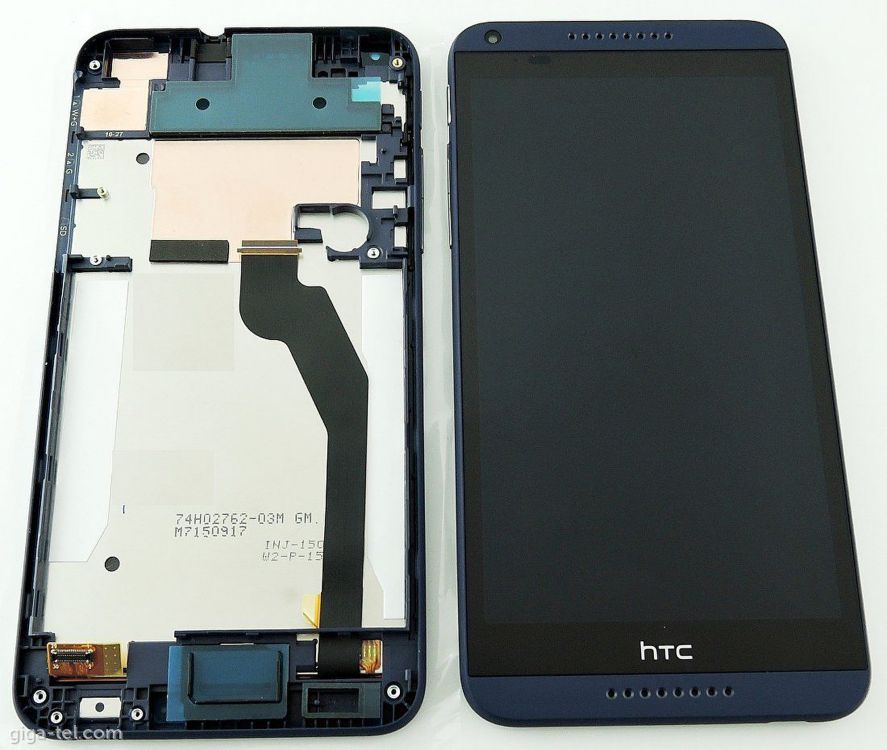 Varuosa HTC Desire 816 ekraan LCD moodul raamiga (sinine)