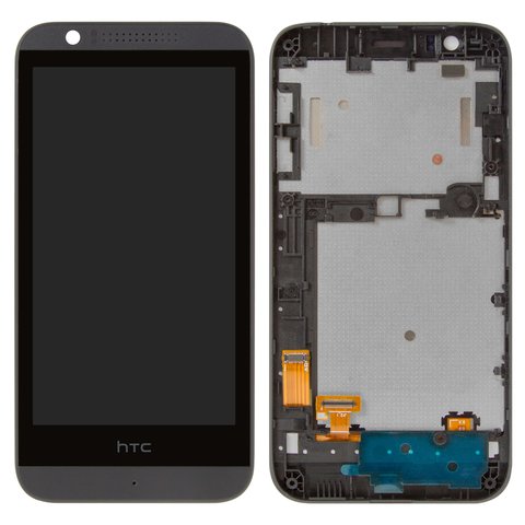 Varuosa HTC Desire 510 ekraan raamiga (must)