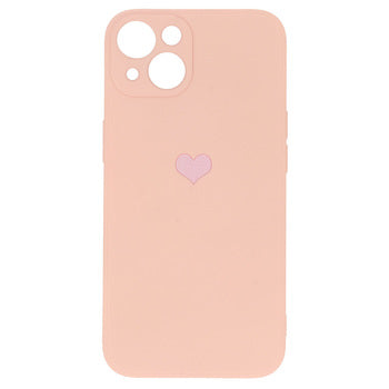 Silikoon Heart Iphone 13 (heleroosa)