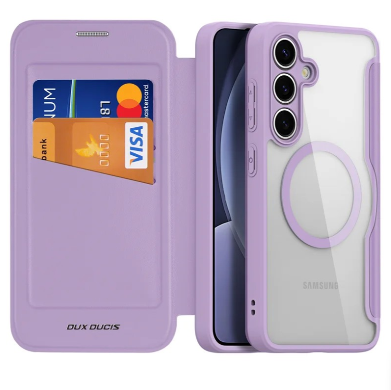 Ümbris kaanega Dux Ducis Skin X Pro Samsung S25 (violet)