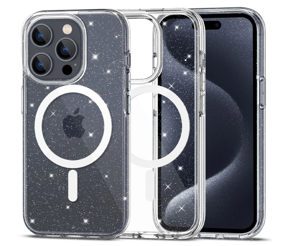 Ümbris Tech-Protect FlexAir Hybrid MagSafe iPhone 15 Pro  (läbipaistev / sädelev)