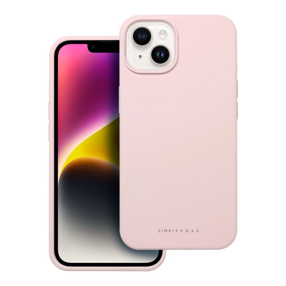 Silikoon Roar Cloud Skin iPhone 14 (heleroosa)