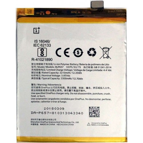 Aku OnePlus 6 BLP657 - 3300 mAh