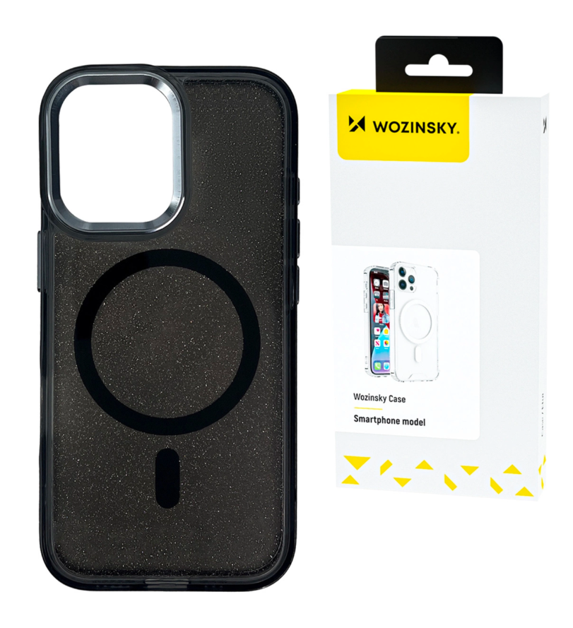 Silikoon Wozinsky Glitter MagSafe Samsung S25 Plus (must)