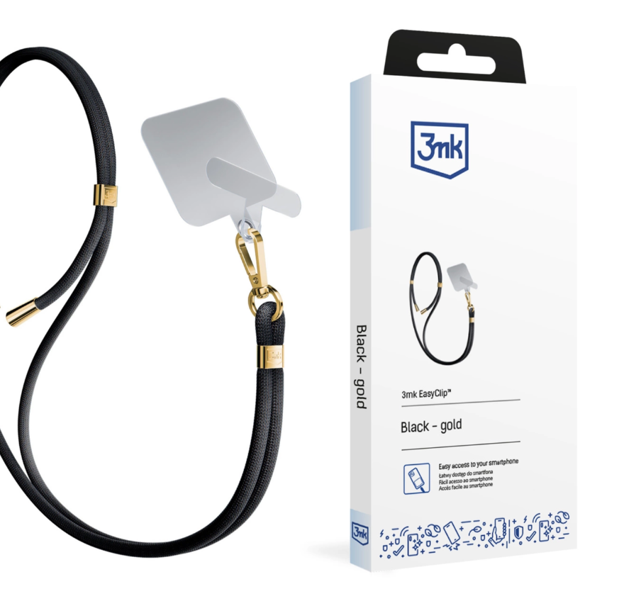 Universaalne Nöör 3mk EasyClip Telefoniümbristele (must)