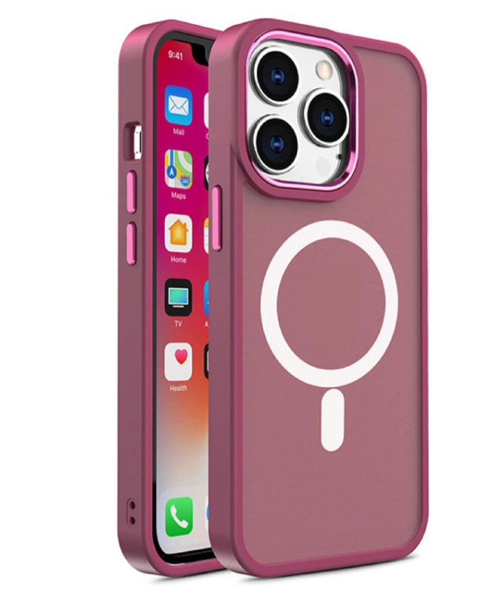 Ümbris Color Matte Magsafe iPhone 15 (viinamari)