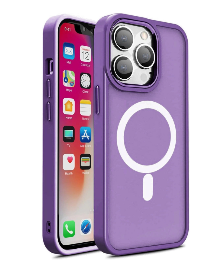 Ümbris Color Matte Magsafe iPhone 15 (lilla)