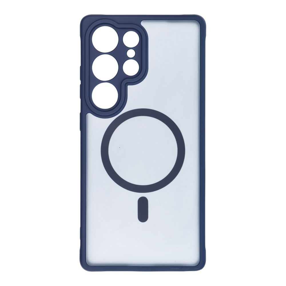 Ümbris FULL MATTE MagSafe Samsung S25 Plus (läbipaistev / sinine)