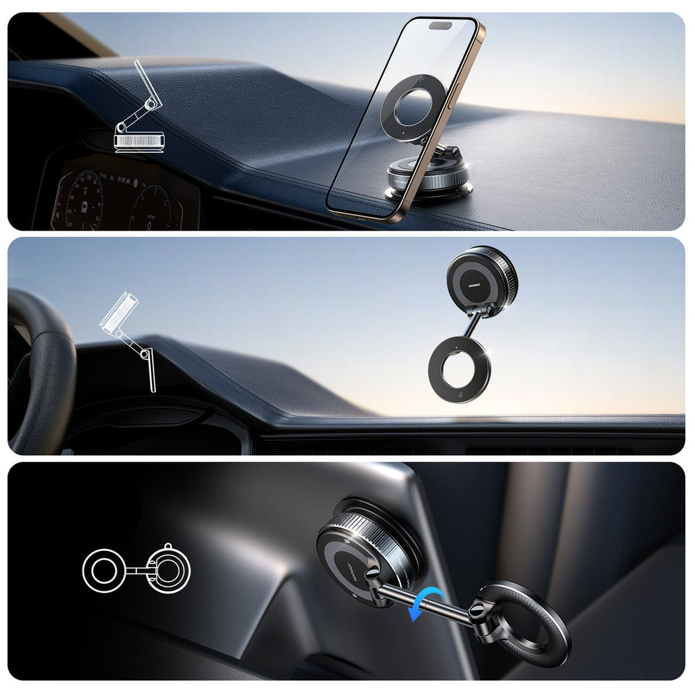 Telefoni hoidik autosse, lauale, seinale Joyroom JR-ZS501 MagSafe (must)