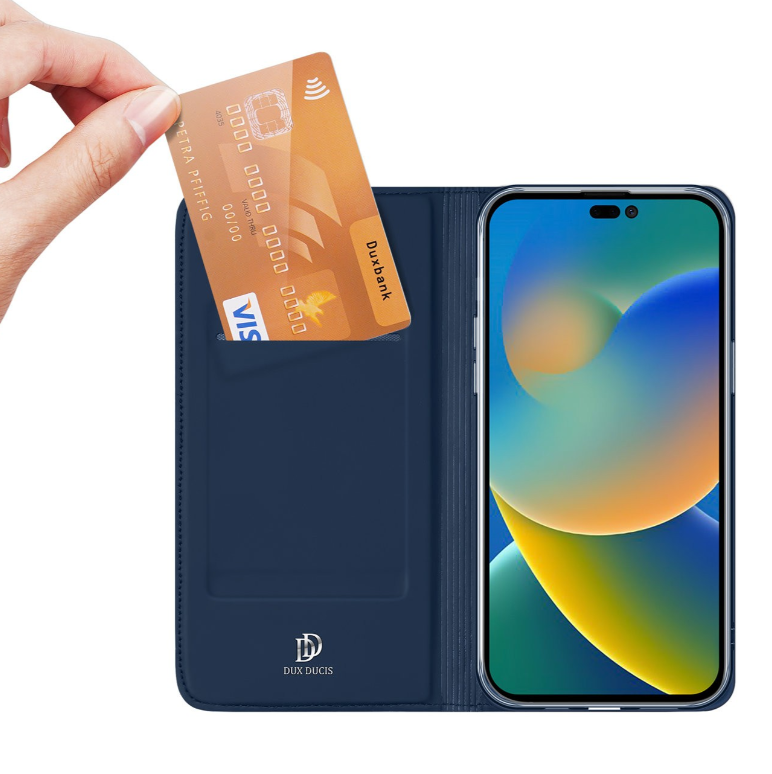 Ümbris kaanega Dux Ducis Skin Pro Samsung A14 4G / A14 5G (tumesinine)