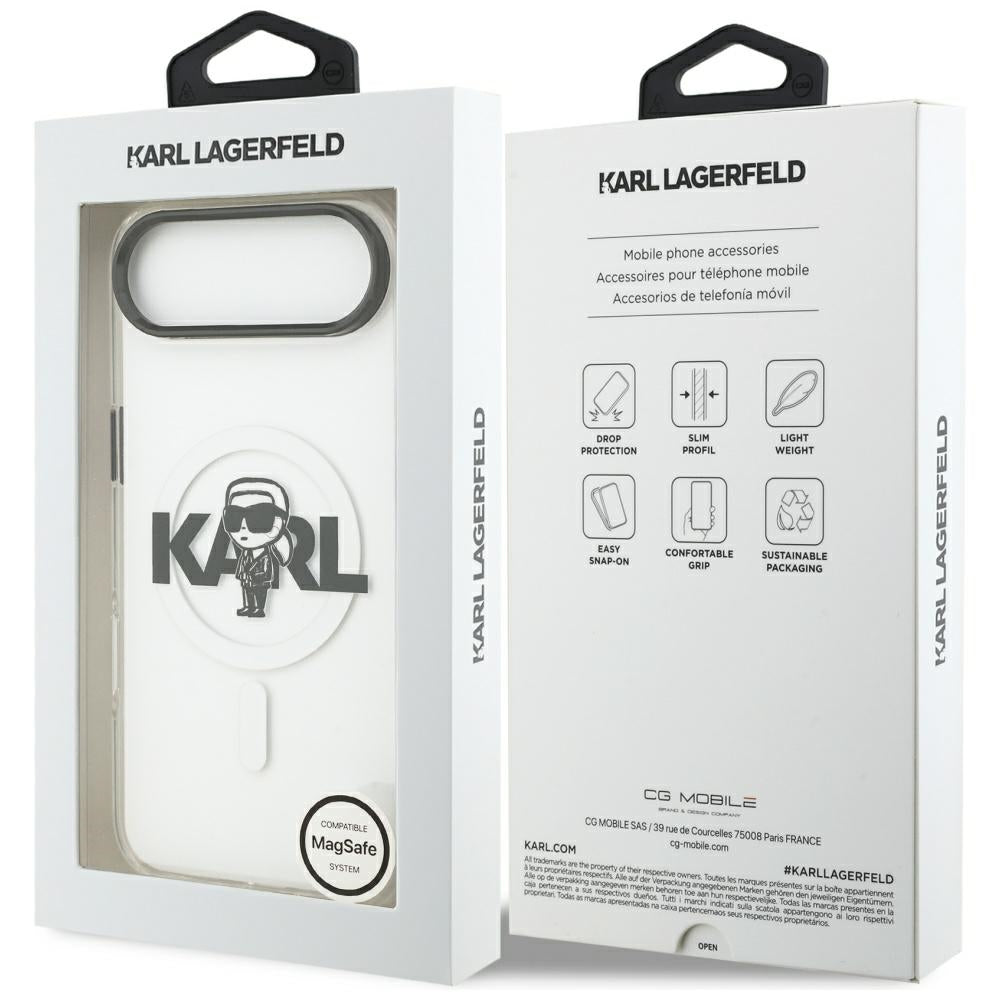 Karl Lagerfeld IML Karl Sketch Logo MagSafe Case for iPhone 17 Air (läbipaistev)