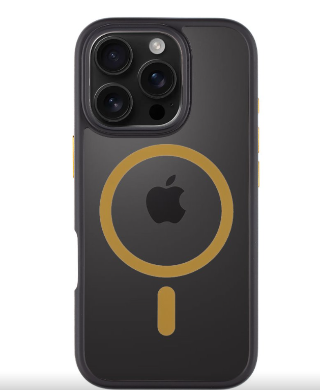 Ümbris Superstealth MagSafe iPhone 16 Pro (must/kollane)