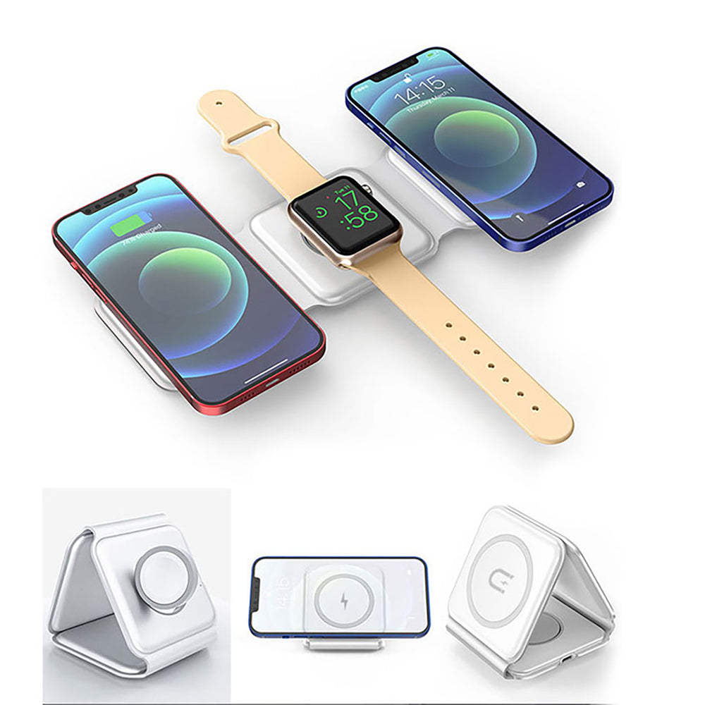 Juhtmevaba laadija Dudao A11N 15W 3in1 (valge)