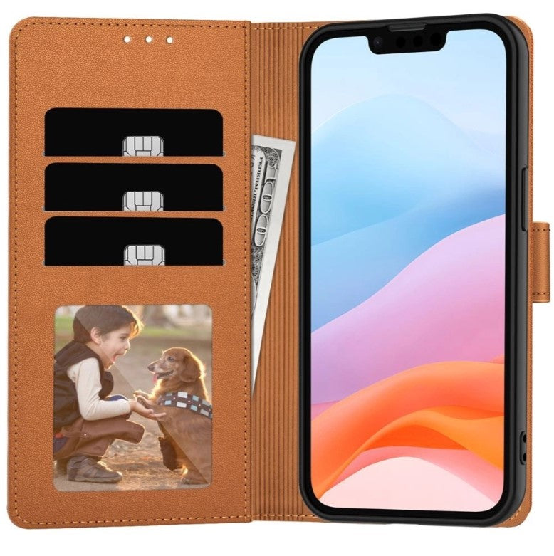 Ümbris kaanega Fancy Wallet Samsung A36 5G (pruun)