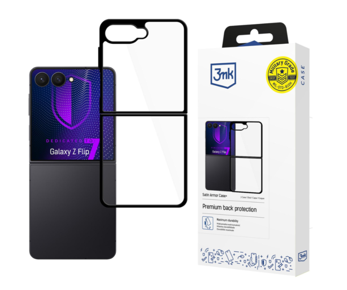 Ümbris 3mk Satin Armor Case+ Samsung Galaxy Z Flip 7 (läbipaistev)
