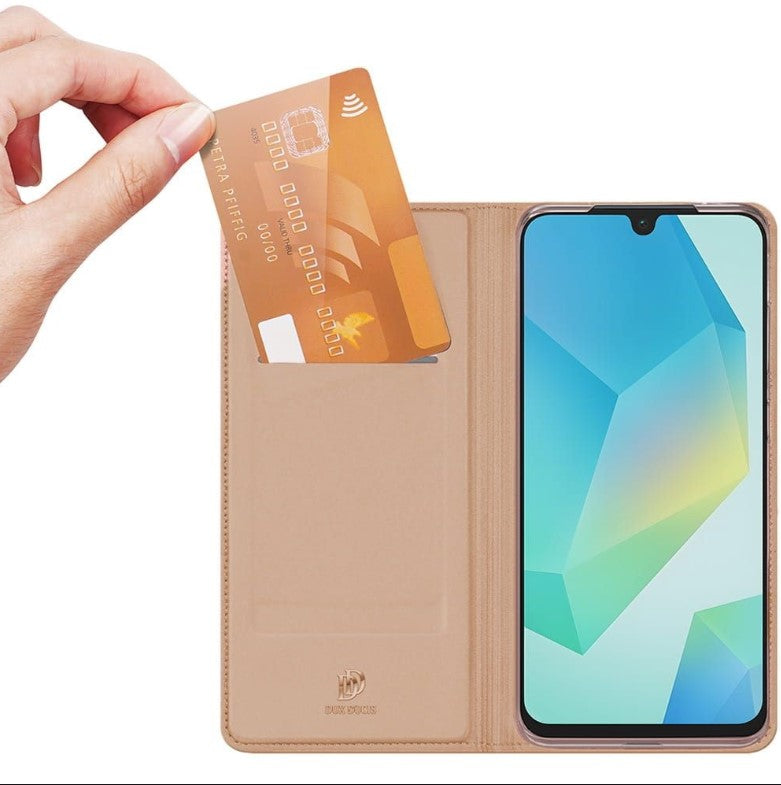 Ümbris kaanega Dux Ducis "Skin Pro" Samsung A17 (roosa-kuld)