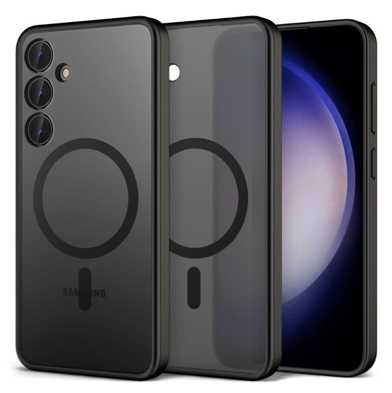 Ümbris Reach Matte MagSafe Samsung S24 FE (läbipaistev / must)