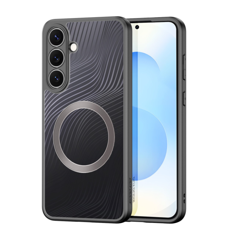 Ümbris Dux Ducis Aimo Mag Ring Stand Samsung S25 FE (läbipaistev / must)