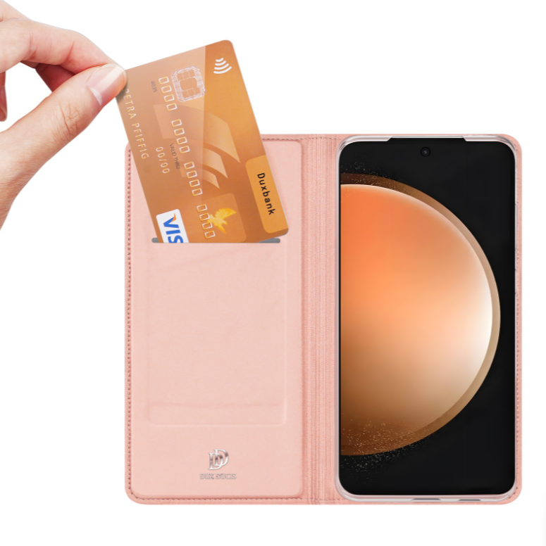 Ümbris kaanega Dux Ducis "Skin Pro" Samsung S25 FE (roosa kuldne)
