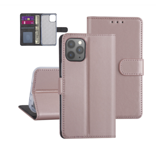 Ümbris kaanega Magnetic closure Iphone 12 Mini (roosakuldne)