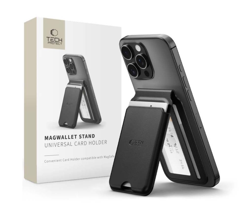 Kaarditasku Tech-Protect MagWallet Stand (must)