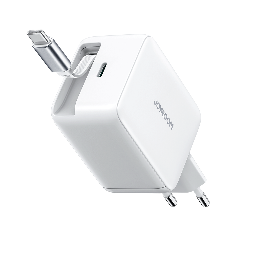 Adapter USB-C juhtmega Joyroom JR-TCL05, Type-C PD67W (valge)