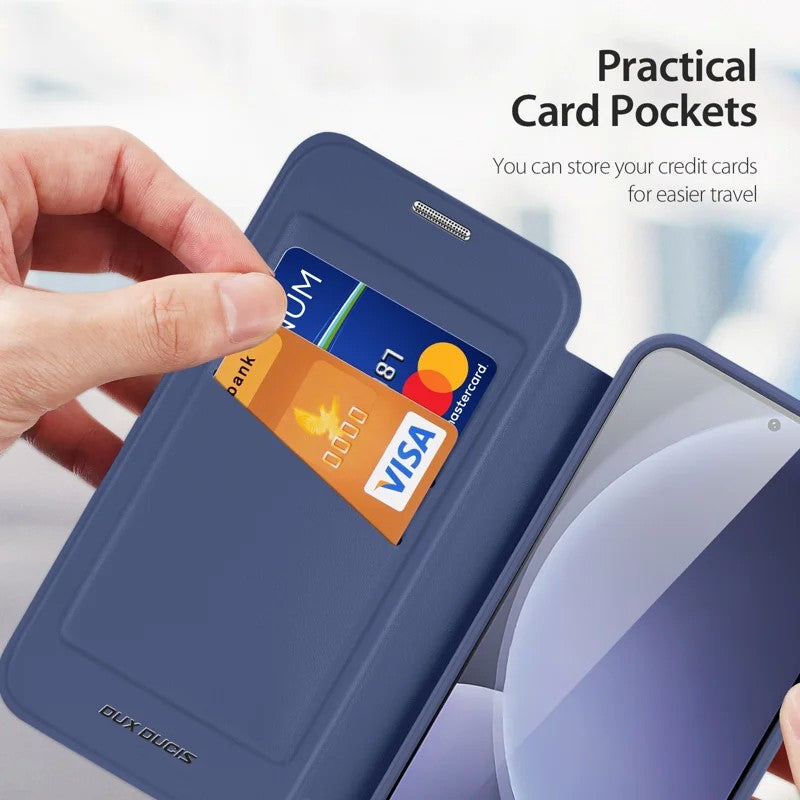 Ümbris kaanega Dux Ducis Skin X Pro Samsung S25 (sinine)