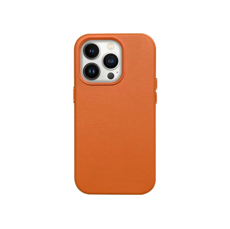 Ümbris Mag Leather Apple iPhone 15 (orange)