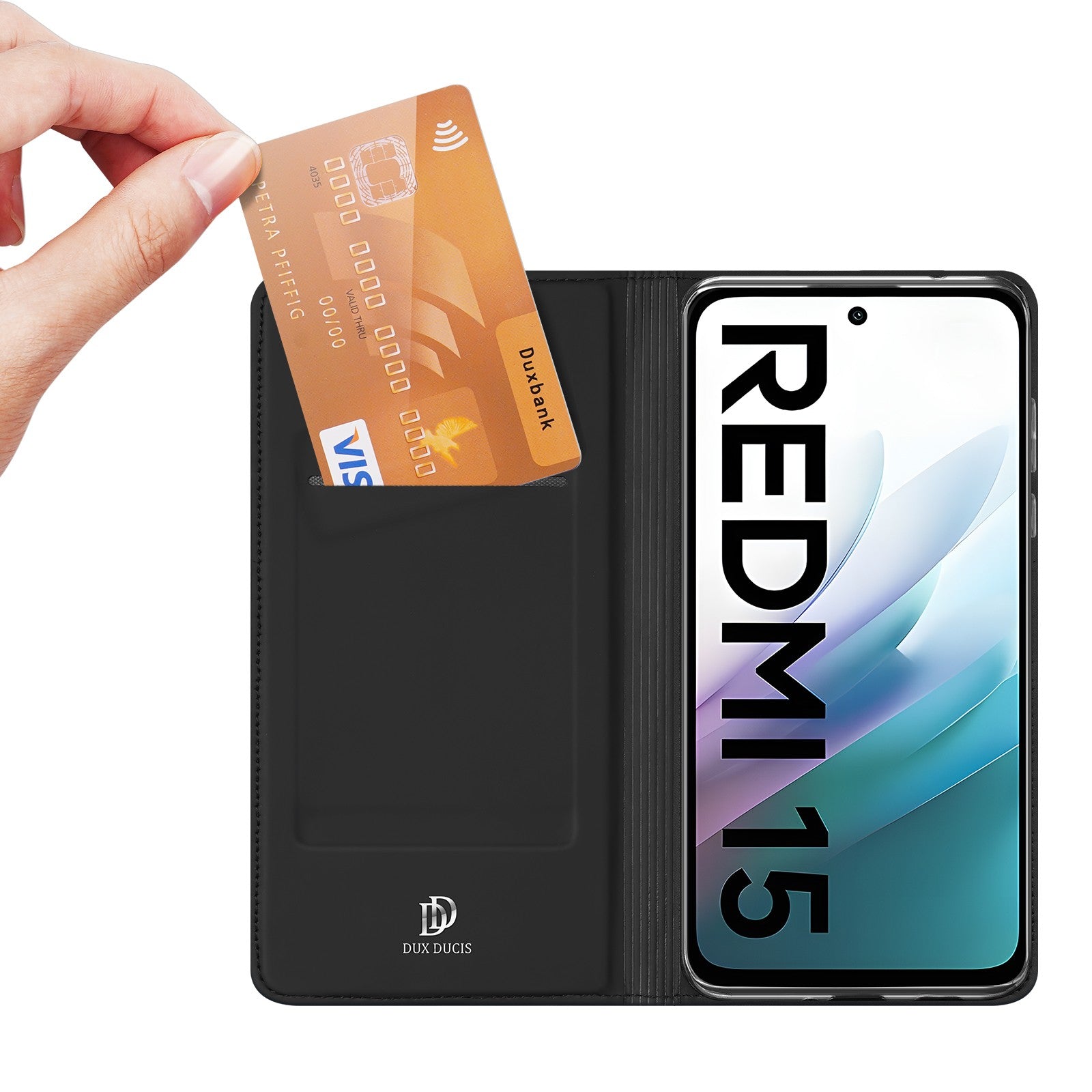 Ümbris kaanega Dux Ducis Skin Pro Xiaomi Redmi 15 4G / Redmi 15 5G (must)